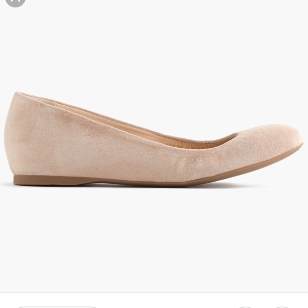 J. crew Cece Nude suede ballet flats size 7.5